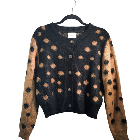 Lush Mixed Spot Button Up Cardigan - Picture 3 of 14